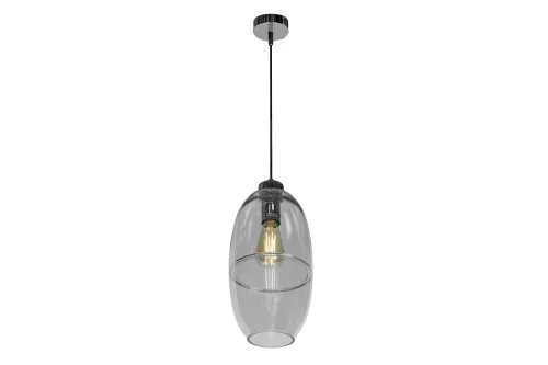 Светильник подвесной Selfie AP9038-1 GR iLamp серый чёрный 1 лампа, основание хром в стиле современный лофт выдувное фото 2