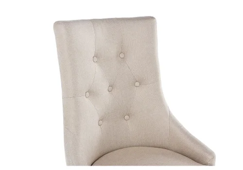 Деревянный стул Elegance dark walnut / fabric cream 11027 Woodville, бежевый/ткань, ножки/дерево/коричневый, размеры - ****520*580 фото 3
