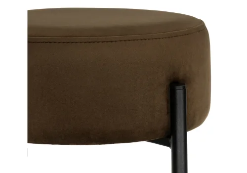 Барный стул Сайпл MR-7 / черный 552099 Woodville, коричневый/велюр, ножки/металл/чёрный, размеры - ****400*400 фото 4