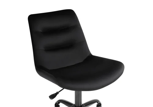 Компьютерное кресло Орди черное 559279 Woodville, чёрный/велюр, ножки/металл/чёрный, размеры - *940***560*650 фото 5