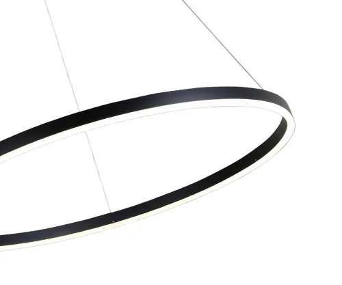 Светильник подвесной LED DIMM Тор 08228,19A(4000K) Kink Light чёрный 1 лампа, основание чёрное в стиле современный хай-тек кольца с пультом фото 2