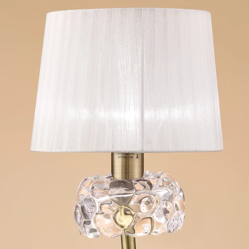 Настольная лампа LOEWE ANTIQUE BRASS 4736 Mantra белая 1 лампа, основание бронзовое металл в стиле современный  фото 4