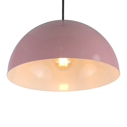 Светильник подвесной Aurora 30 LH032031 LightHall розовый на 1 лампу, основание чёрное в стиле лофт фото 4