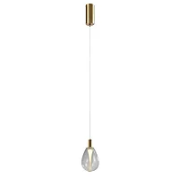 Светильник подвесной LED Hopper 4257-1P Favourite прозрачный 1 лампа, основание латунь в стиле современный 