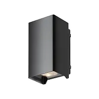 Настенный светильник уличный LED Shell O570WL-L10B3K Maytoni уличный IP54 чёрный на 1 лампу, плафон чёрный в стиле современный хай-тек LED