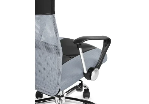 Компьютерное кресло Arano 1 light gray 15792 Woodville, серый/сетка искусственная кожа, ножки/металл/хром, размеры - *1190***660*600 фото 8