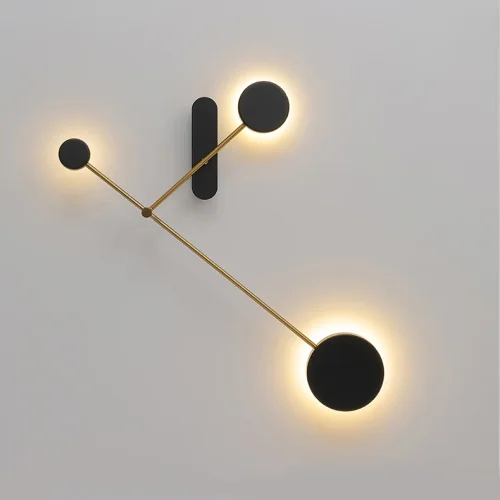 Настенный светильник TINT TRIO B 211954-26 ImperiumLoft чёрный на 3 лампы, основание золотое в стиле современный  фото 8