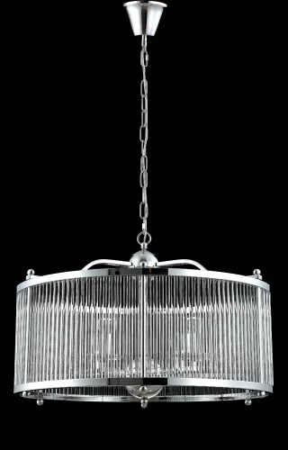 Люстра подвесная TADEO SP6 D600 CHROME/TRANSPARENTE Crystal Lux прозрачная на 6 ламп, основание хром в стиле современный фото 3