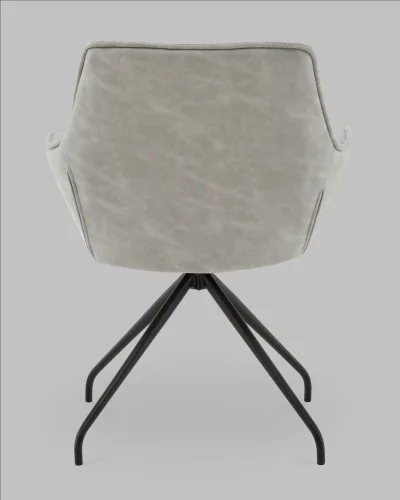 Кресло вращающееся Кимберли рогожка/замша серый УТ000041750 Stool Group, серый/рогожка замша, ножки/металл/чёрный, размеры - *****мм фото 4