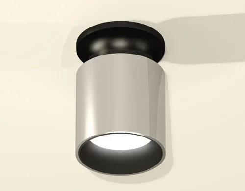 Светильник накладной Techno spot XS6305061 Ambrella light серебряный 1 лампа, основание чёрное в стиле современный круглый фото 3