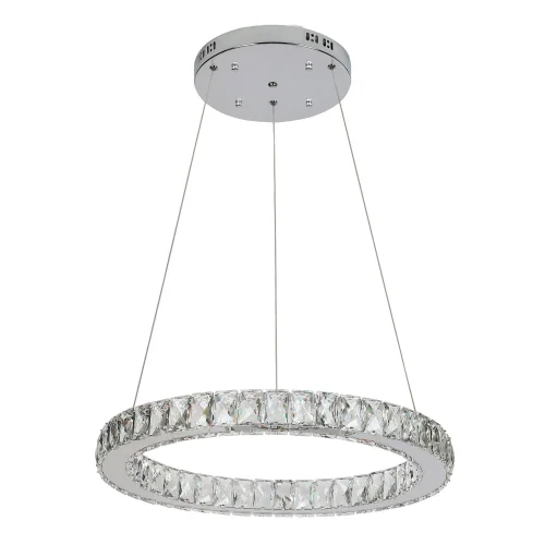Светильник подвесной LED Eletto Olimpia EL330P40.1 Citilux белый прозрачный 1 лампа, основание хром в стиле современный кольца фото 2