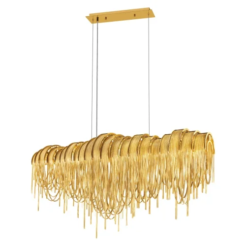 Люстра подвесная Volver 10404/1150L GD LOFT IT золотая на 7 ламп, основание золотое в стиле арт-деко цепочки