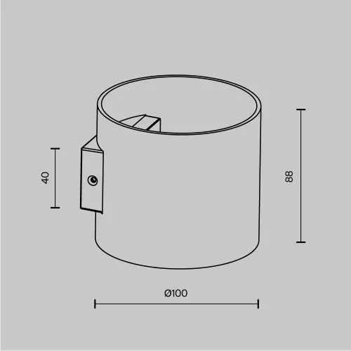 Бра Rond C066WL-01B Maytoni чёрный на 1 лампу, основание чёрное в стиле современный фото 6 Бра Rond C066WL-01B Maytoni чёрный на 1 лампу, основание чёрное в стиле современный фото 6