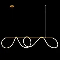 Светильник подвесной LED Thread 10388P/B Brass LOFT IT белый на 1 лампу, основание бронзовое в стиле хай-тек современный минимализм линейный гибкий неон