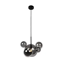 Светильник подвесной Bolle 2029-P6 mini LOFT IT чёрный 1 лампа, основание чёрное в стиле современный молекула шар