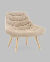 Кресло Олби Страйпс бежевый УТ000040103 Stool Group, бежевый/шенилл, ножки/массив гевеи/бежевый, размеры - *830****мм