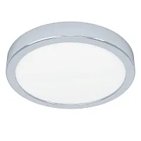 Светильник потолочный LED Fueva 901763 Eglo белый на 1 лампу, основание хром в стиле современный круглый