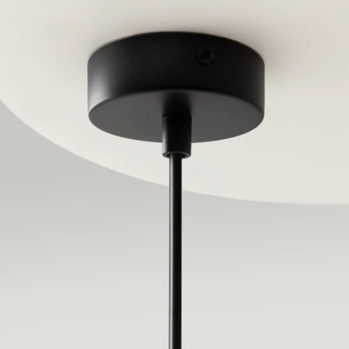 Люстра подвесная Ring MOD013PL-04B Maytoni белая на 4 лампы, основание чёрное в стиле современный шар фото 9