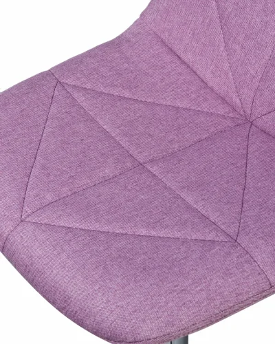 Стул барный 2035-LM DINA,  цвет сиденья фиолетовый, цвет основания хром Dobrin, фиолетовый/текстиль, ножки/металл/хром, размеры - 850*1060***420*460 фото 6