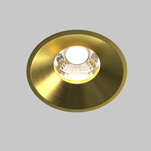 Светильник точечный LED Round DL058-12W4K-BS Maytoni латунь на 1 лампу, основание латунь в стиле современный фото 5