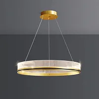 Люстра подвесная DILEMMA D40 Brass 219816-23 ImperiumLoft прозрачная на 1 лампу, основание латунь в стиле современный 