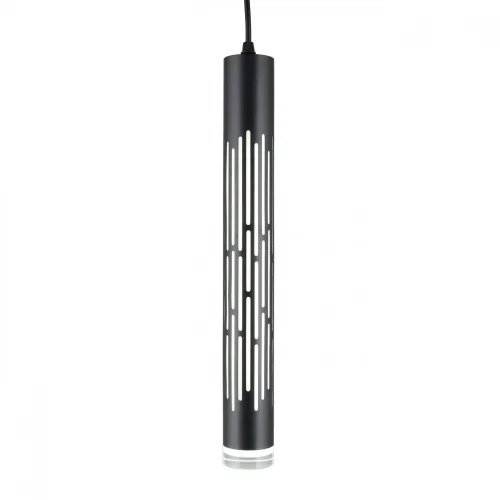 Светильник подвесной LED Borgia OML-101726-20 Omnilux чёрный 1 лампа, основание чёрное в стиле хай-тек современный трубочки