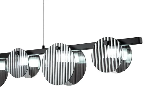 Светильник подвесной LED с пультом Relux 4008/02/07PL Stilfort серый чёрный 1 лампа, основание чёрное в стиле современный с пультом фото 3