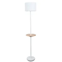 Торшер Combo A4056PN-1WH Arte Lamp со столиком белый на 1 лампу, основание бежевое белое в стиле классический современный 
