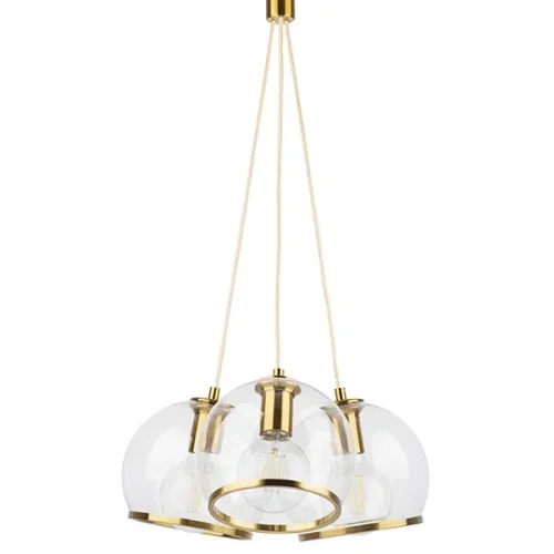 Светильник подвесной Sferico 729031 Lightstar прозрачный 3 лампы, основание латунь в стиле современный шар фото 2