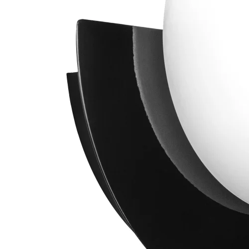 Бра LED Erica 609637 Lightstar белый на 1 лампу, основание чёрное в стиле мемфис современный шар фото 5