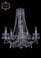 Люстра подвесная хрустальная 11.25.5.200.h-63.Cr.Sp Bohemia Art Classic прозрачная на 5 ламп, основание хром в стиле классика 