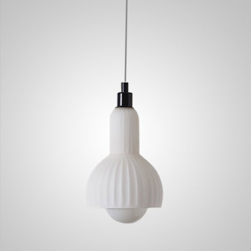 Светильник подвесной TIRIL white 189757-23 ImperiumLoft белый 1 лампа, основание чёрное в стиле скандинавский 
