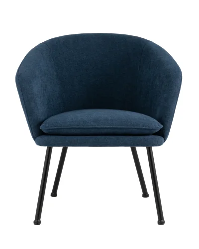 Кресло Декстер, синий УТ000034959 Stool Group, синий/ткань, ножки/металл/чёрный, размеры - ****710*660мм фото 3