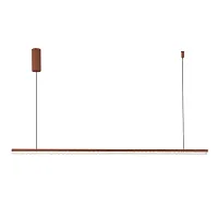 Светильник подвесной LED Euclidics SL1018.613.01 ST-Luce прозрачный на 1 лампу, основание терракотовое в стиле хай-тек линейный