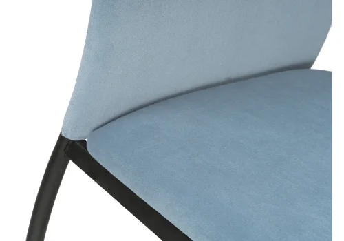 Стул Tod light blue / black 11870 Woodville, голубой/велюр, ножки/металл/чёрный, размеры - ****430*560 фото 7