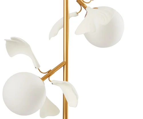 Светильник подвесной Аста 07867-2A,33 Kink Light белый 2 лампы, основание золотое в стиле современный флористика молекула шар фото 2