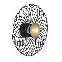 Бра LED Camomile 8379/8WL Lumion чёрный на 1 лампу, основание чёрное в стиле лофт 