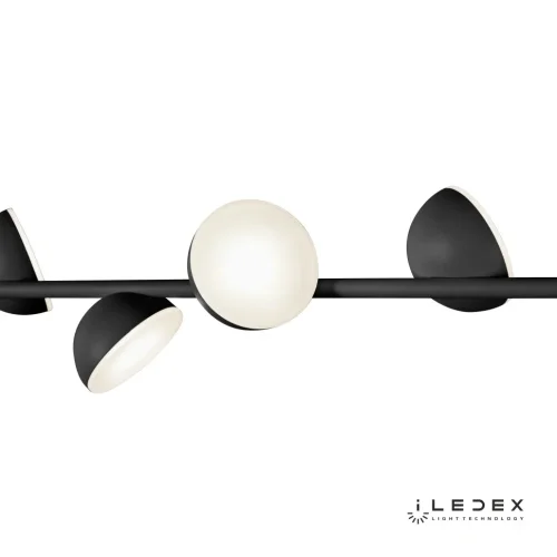 Светильник подвесной LED Inefable X088136 BK iLedex чёрный белый 1 лампа, основание чёрное в стиле хай-тек модерн  фото 2