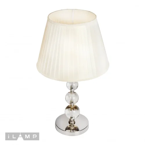 Настольная лампа Armonia T2510-1 nic iLamp бежевая 1 лампа, основание никель металл в стиле современный американский  фото 2