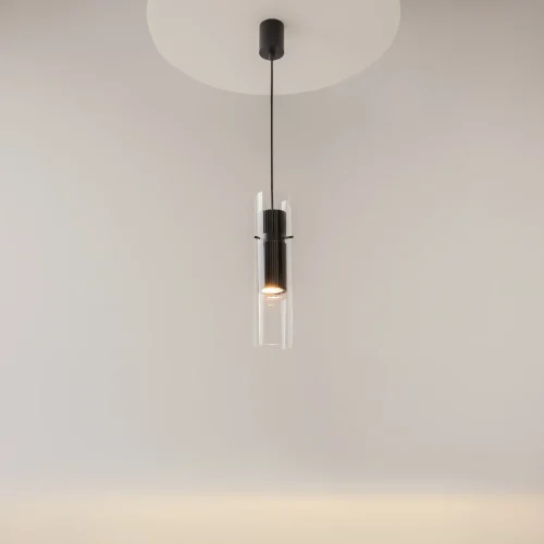 Светильник подвесной Dynamics MOD326PL-01B Maytoni чёрный прозрачный на 1 лампу, основание чёрное в стиле современный фото 9