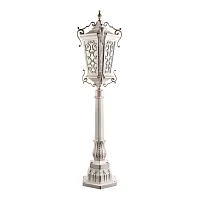 Парковый светильник Tremezzo 100019/1070 WBG LOFT IT уличный IP55 белый на 1 лампу, плафон прозрачный в стиле замковый кантри классический E27