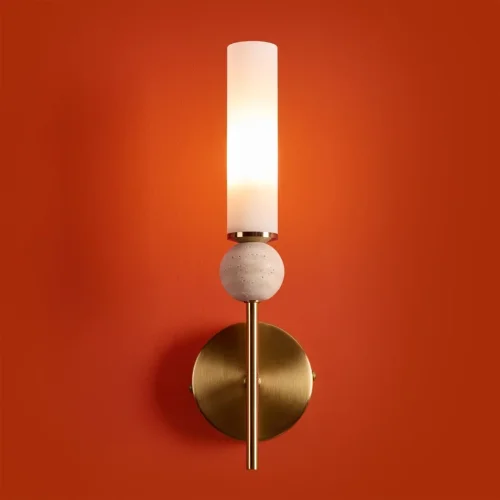 Бра Sunspot FR5482WL-01BS Freya белый на 1 лампу, основание латунь в стиле современный фото 14 Бра Sunspot FR5482WL-01BS Freya белый на 1 лампу, основание латунь в стиле современный фото 14