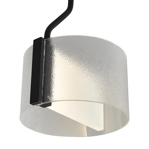 Светильник подвесной LED Ice FR5541PL-L5B Freya прозрачный на 1 лампу, основание чёрное в стиле современный фото 3