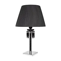 Настольная лампа Zenith 10210T Black LOFT IT чёрная 1 лампа, основание чёрное хром хрусталь металл в стиле арт-деко 