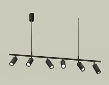 Светильник подвесной XB9006100 Ambrella light чёрный 6 ламп, основание чёрное в стиле хай-тек модерн 