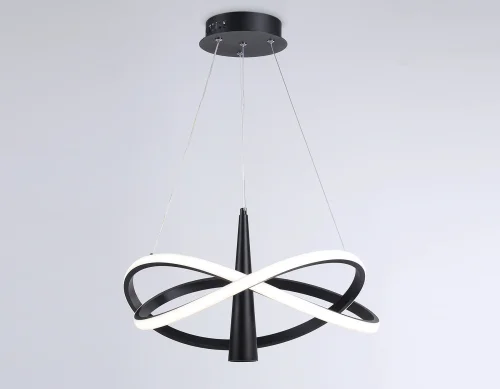 Светильник подвесной LED с пультом FL5368 Ambrella light чёрный 1 лампа, основание чёрное в стиле современный хай-тек с пультом фото 3