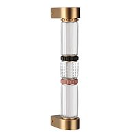 Бра LED Collier 5455/12WL Odeon Light прозрачный на 1 лампу, основание латунь античное бронза в стиле современный 