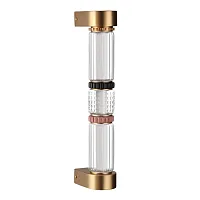 Бра LED Collier 5455/12WL Odeon Light прозрачный на 1 лампу, основание латунь античное бронза в стиле современный 