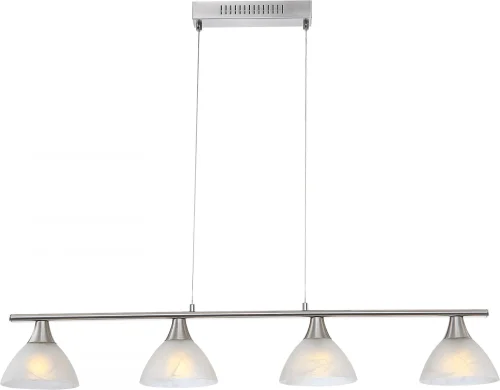 Светильник подвесной RUBEN 68618-4 GLOBO белый 4 лампы, основание матовое никель в стиле современный 