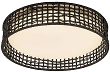 Люстра потолочная LED с пультом Conrad 4750-4C F-promo белая чёрная на 1 лампу, основание чёрное в стиле современный с пультом